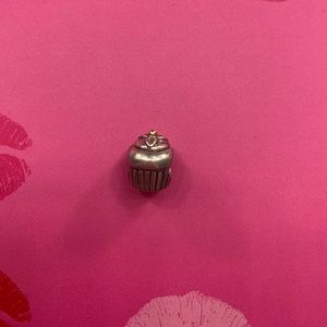 Pandora cupcake charm with gold cherry